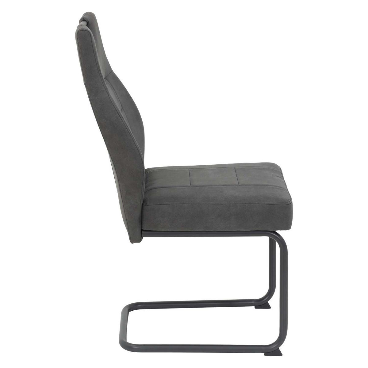 ESSGRUPPE Tiara, 5 tlg. - Tisch Weiß, 4 Stühle Anthrazit - Weiß Hochglanz/Anthrazit, Holzwerkstoff/Textil (140/76/80cm) - Möbel Stellbrink