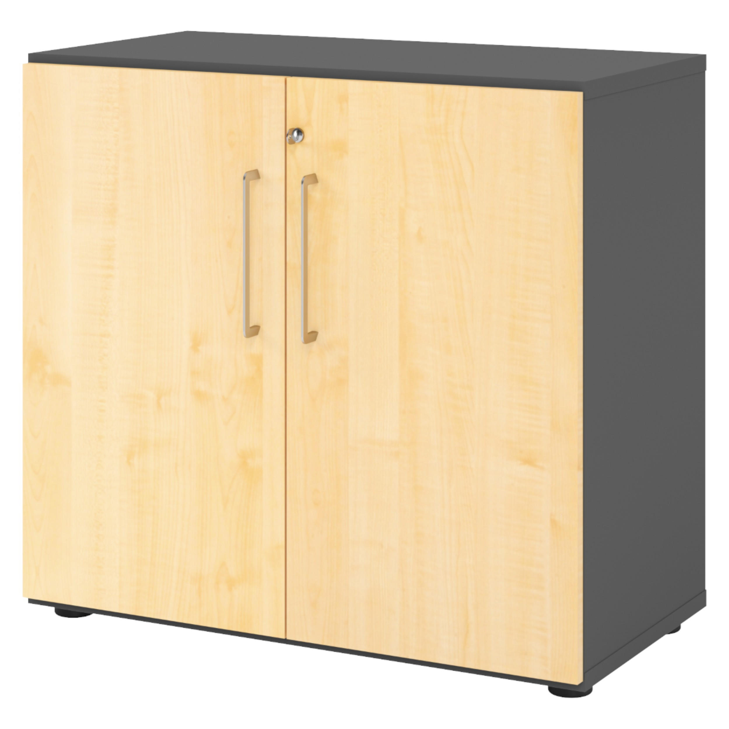 bümö Aktenschrank Graphit, Ahorn 80x74.8x42 cm
