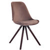 BESUCHERSTUHL Toulon Samt, Gestell Buchenholz Cappuccino rund Braun - Braun/Cappuccino, Holz/Buchenholz (48/83/56cm) - TPFLiving