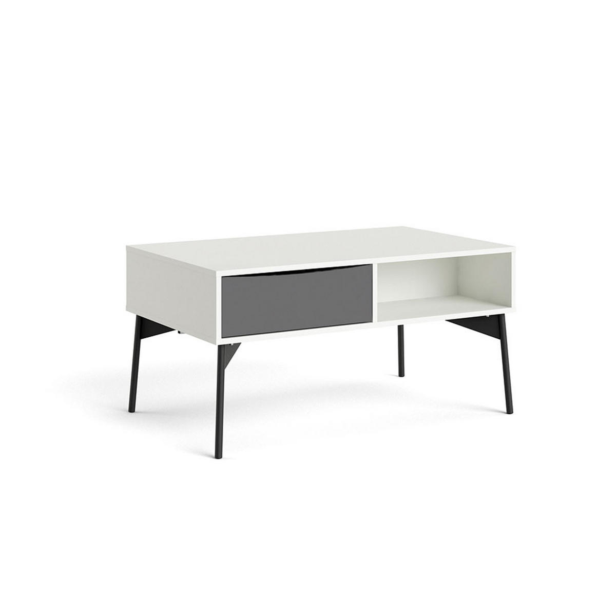 COUCHTISCH weiß, mattgrau - Weiß, Holzwerkstoff (60/99/49cm) - ebuy24
