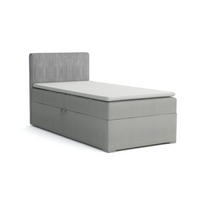 BOXBETT DON 100/200 Hellgrau H4 Öffnung links - Hellgrau, Holz/Holzwerkstoff (100/200cm) - Deine Möbel 24