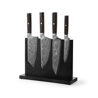 MESSER-SET 5-TEILIG 14–21 cm - Schwarz, Holz/Metall (1/1/1cm) - Wakoli