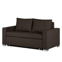 SCHLAFSOFA - Silberfarben/Braun, Kunststoff (173/90/90cm) - home24