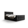 BOXBETT MANHATTAN mit Matratze H3, Bonell und Topper 180x200 Monolith 97 - Dunkelgrau, Holz/Textil (180/200cm) - Bedante