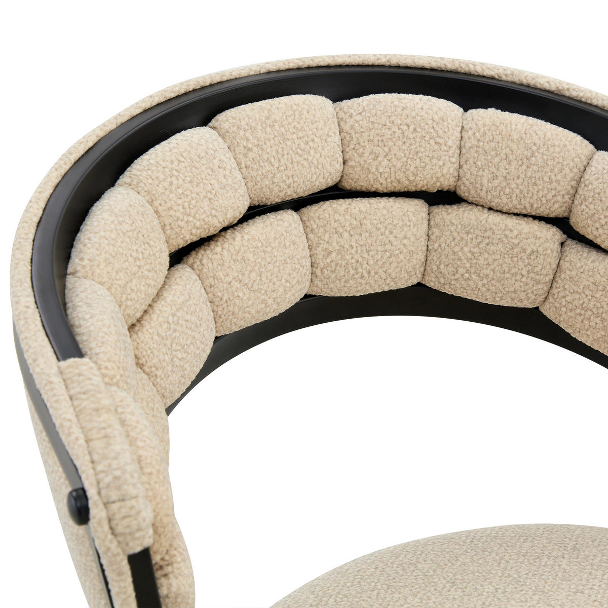 ARMLEHNSTUHL-SET DE-36781 4 Stück mit Samtbezug und schwarzen Metallbeinen Beige - Beige, Metall (57/78/64cm) - ComfortXL