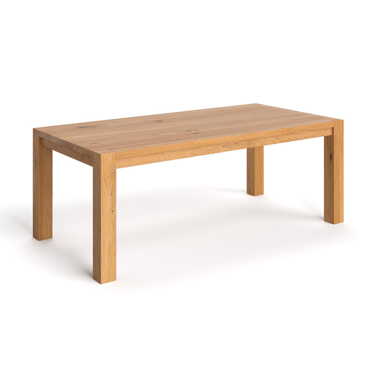 ESSTISCH Gustav aus massivem Eichenholz 160x80 cm - Eichefarben/Braun, Holz (160/80/75cm) - Danzz