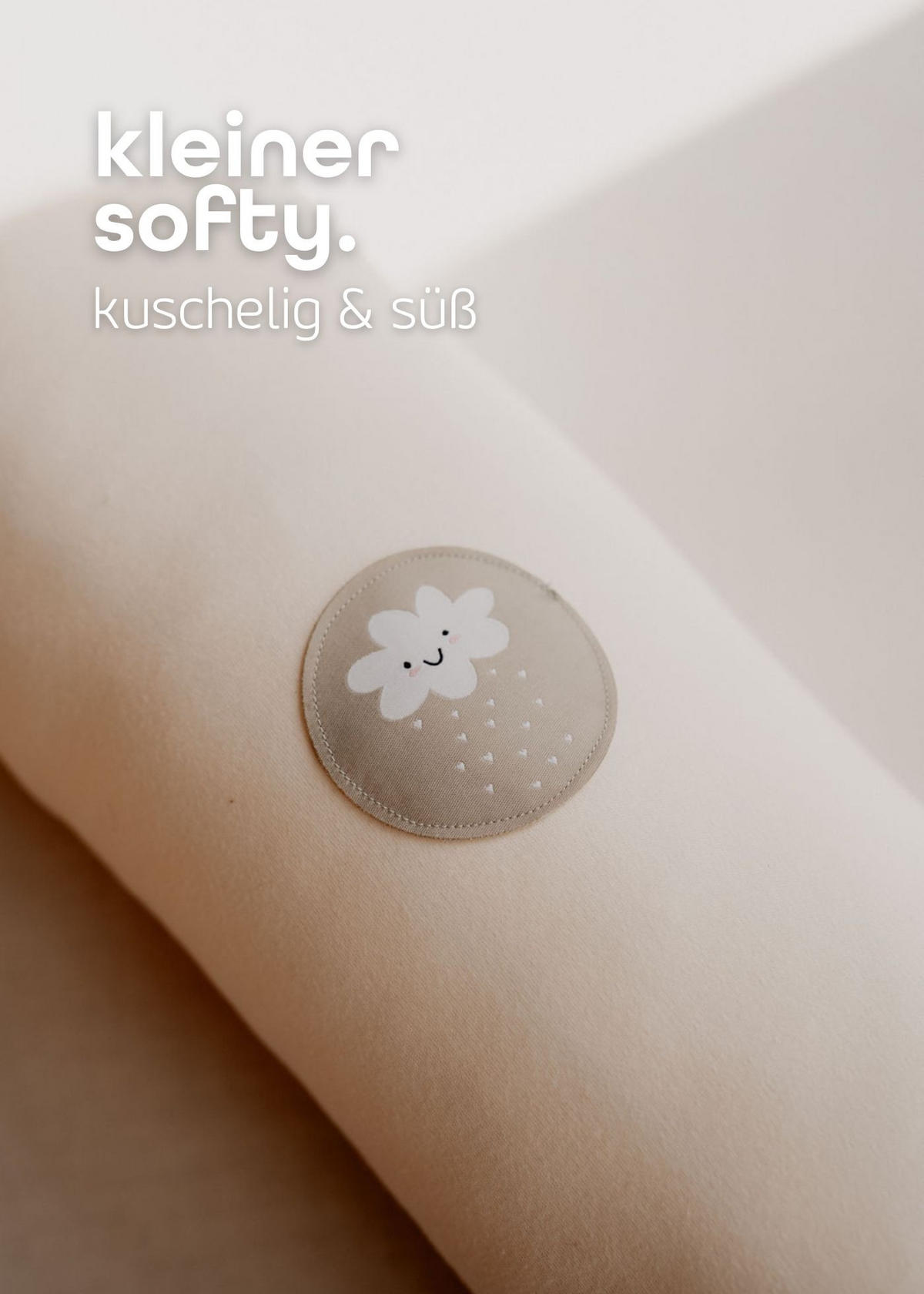 NESTCHENSCHLANGE Cozy "Little Cloud, Stone" 190 cm Bettschlange - Weiß/Grau, Textil (15/190cm) - Sämann – make a difference.