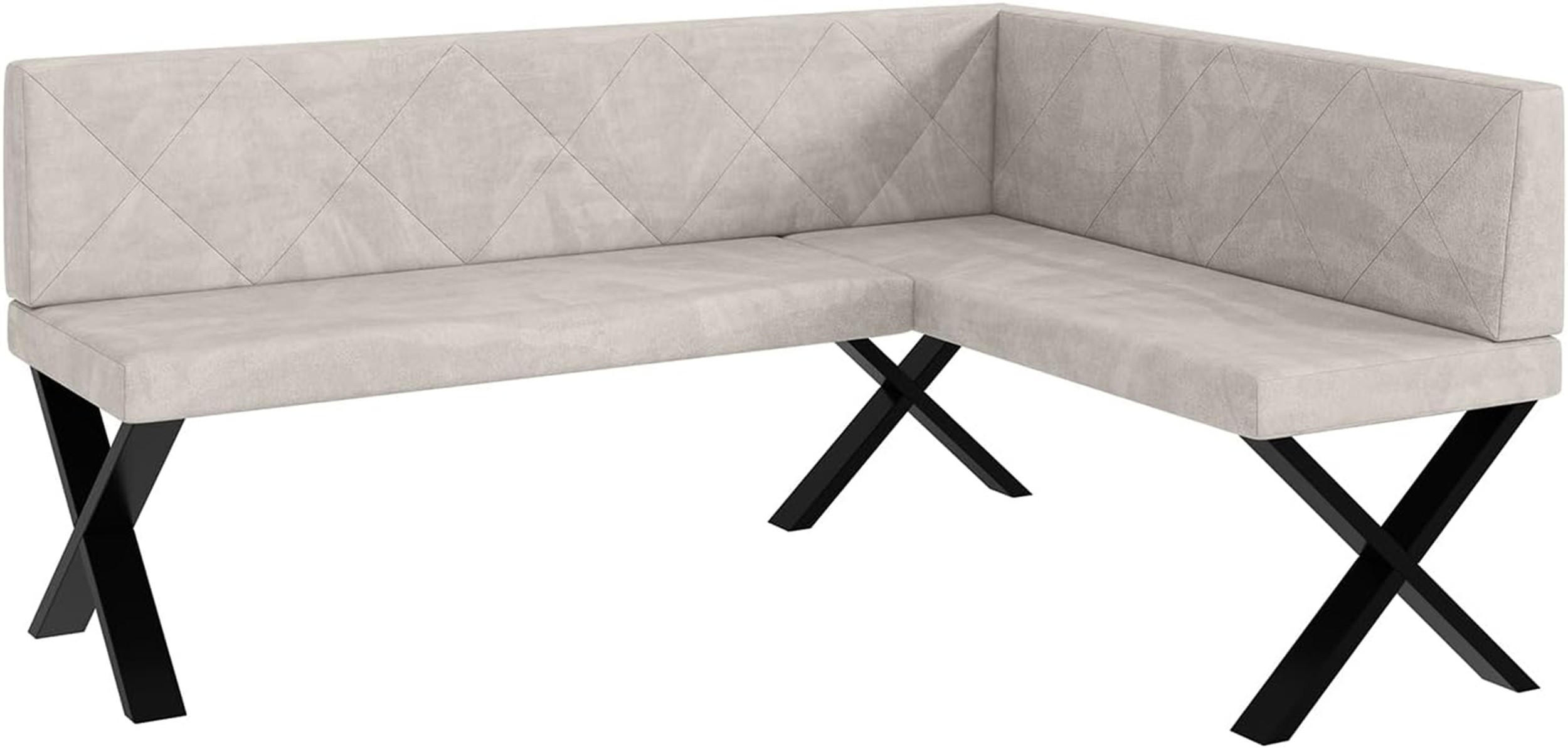 Meblini Eckbank Beige 168x128 cm