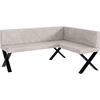 ECKBANK ERIC_X - Beige, Textil (128/168cm) - Meblini