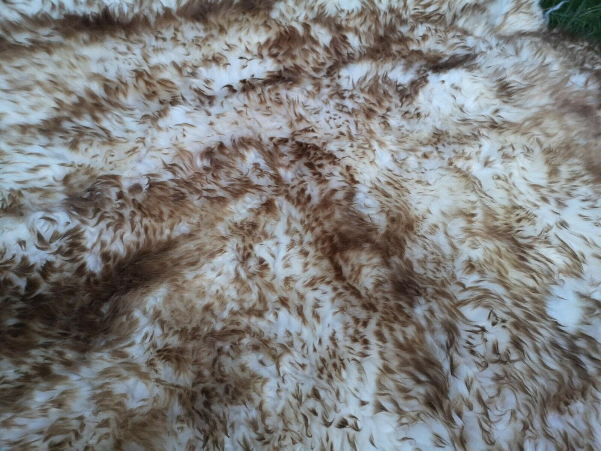 FELL Öko Schaffell Läufer Braun Geflammt ca. 110/110 cm - Braun, Fell (110/110cm) - Provellus