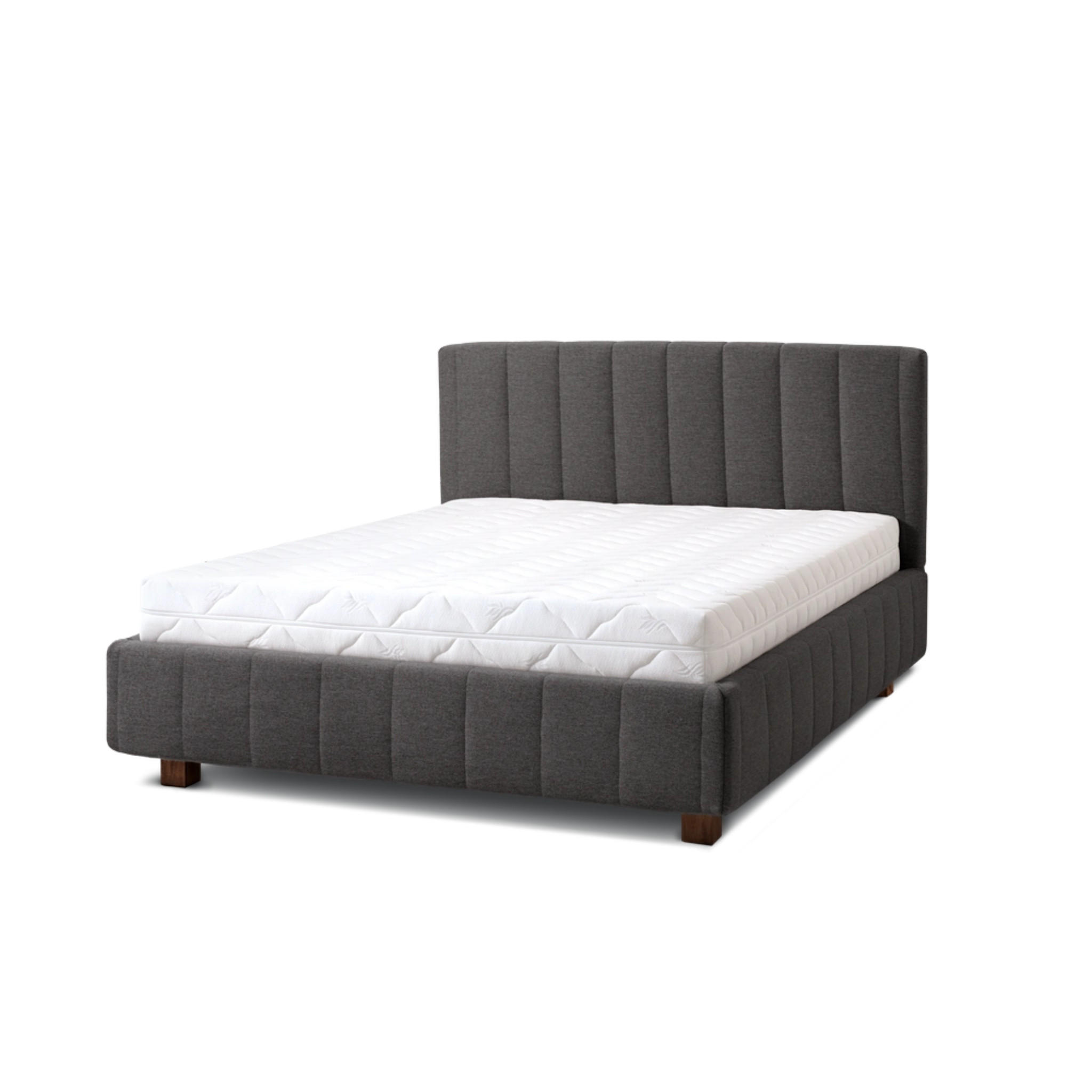 POLSTERBETT Calma 160x200 in Siena Dark Gray - Dunkelgrau, Holz (160/200cm) - Letti Moderni