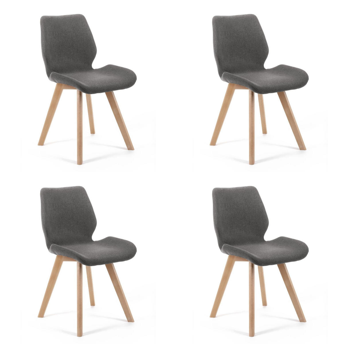 POLSTERSTUHL - Grau, Textil (45.5/82.5/53cm) - RAUMHIRSCH FURNITURE