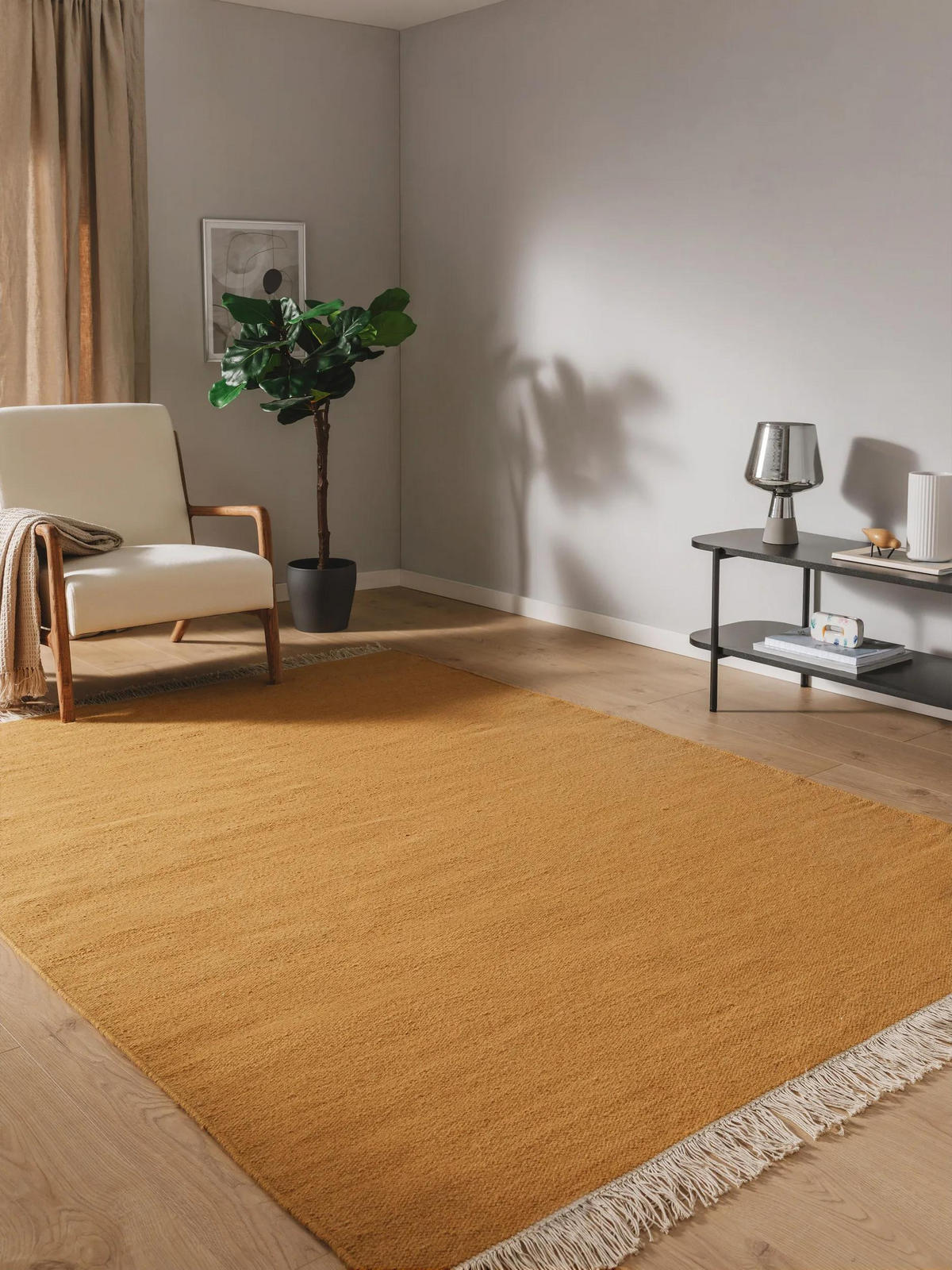 WOLLTEPPICH Liv Gelb 120x170 cm - Gelb, Textil (120/170cm) - benuta Pop