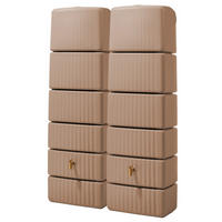 WANDTANK-SET 660 L taupe 2 x 330 L inkl. Verbindungsset - Braun, Kunststoff (126/182/37cm) - 4rain