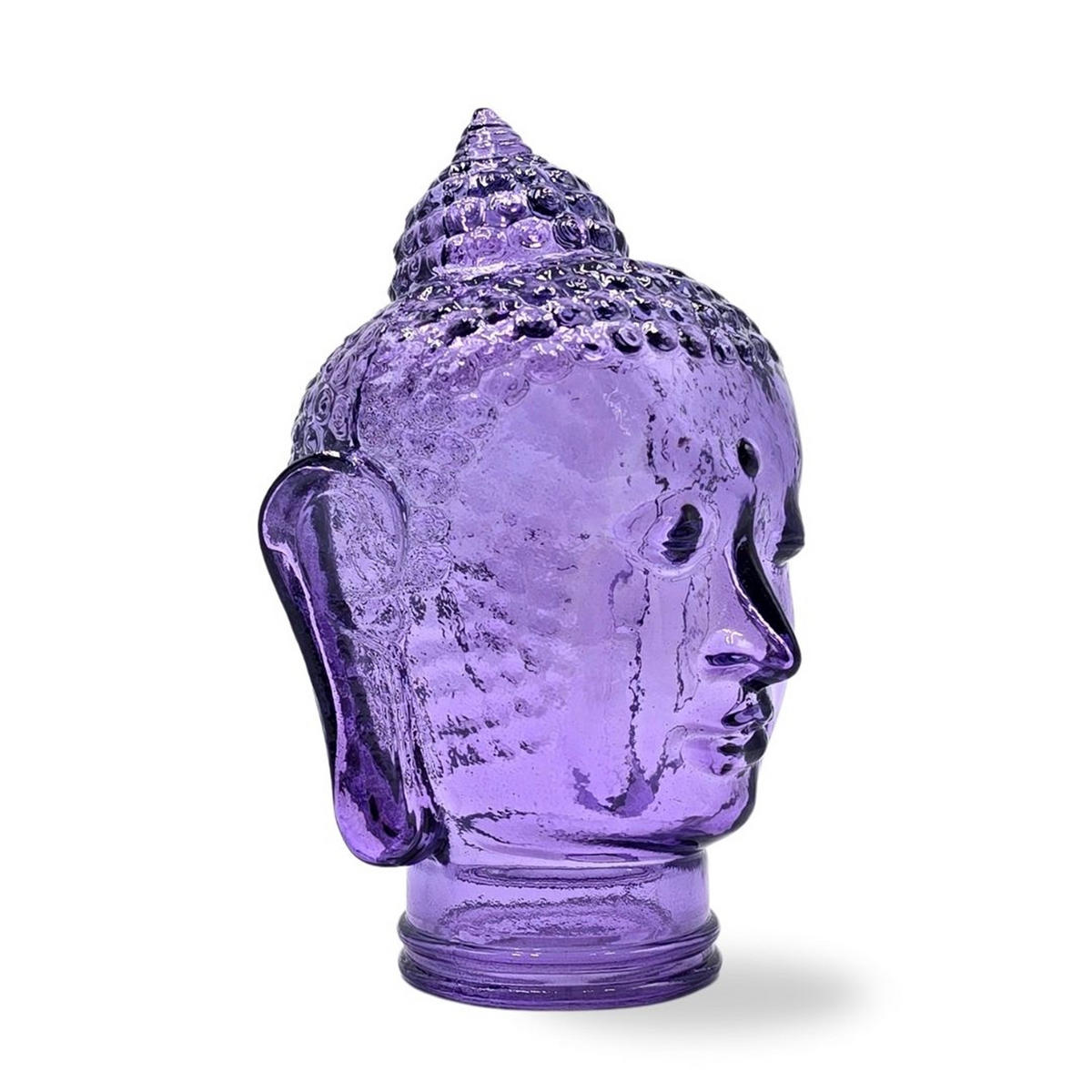 DEKO GLASKOPF THAI BUDDHA Glas, 30 cm Höhe T05 violett - Violett, Glas (19/30/19cm) - DESIGN DELIGHTS