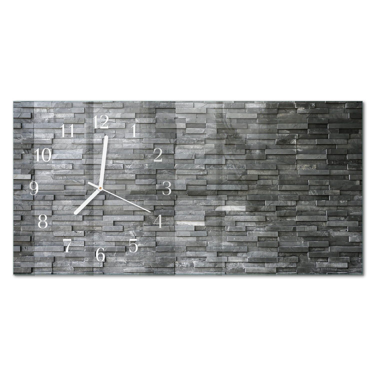 WANDUHR 60x30 cm - 3D-Tunnel - Grau, Glas (60/30/0.4cm) - TULUP