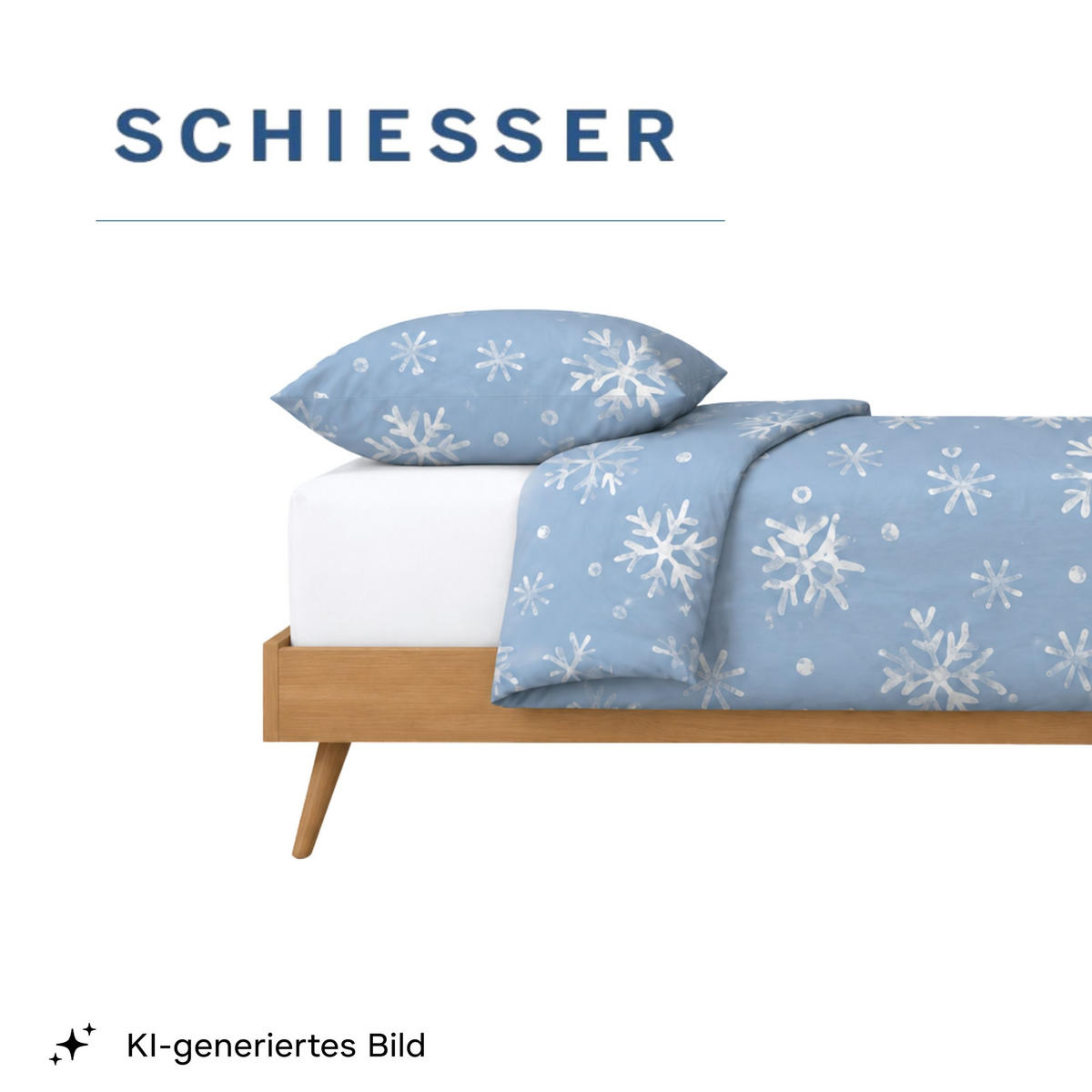 BETTWÄSCHESET Skadi - Feinbiber - 2-teilig - 135x200 cm - Blau - Blau, Textil (135/200cm) - SCHIESSER