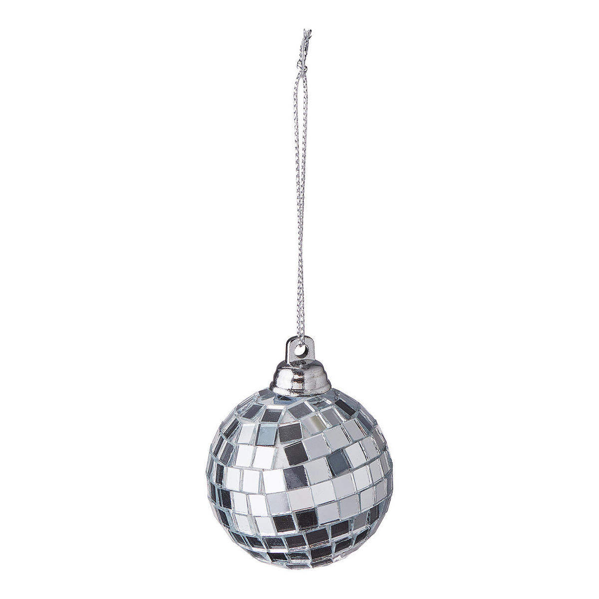 WEIHANCHTSBAUMKUGEL (6er-Set) Disco - Silberfarben, Kunststoff (5/5/5cm) - Butlers
