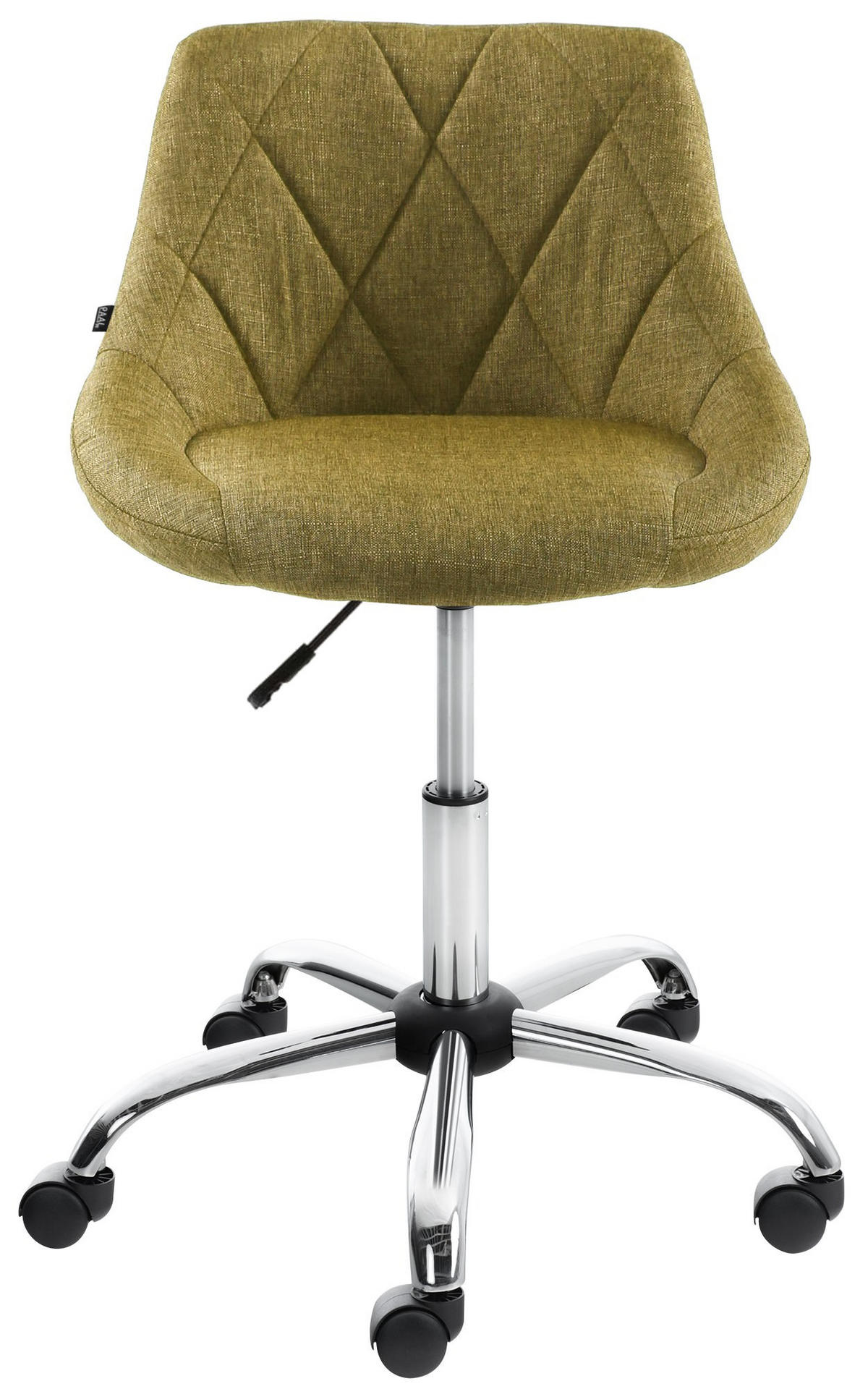 HOCKER Stoff grün - Chromfarben/Grün, Textil/Metall (47/71/49cm) - CLP