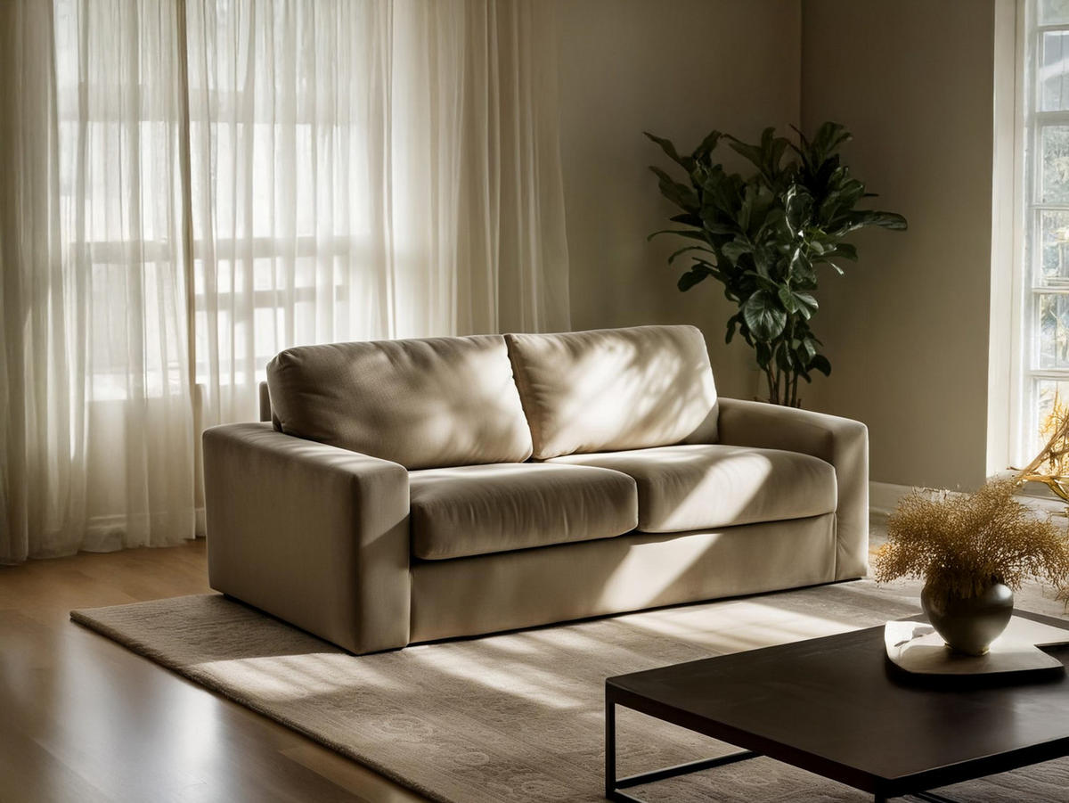 3-SITZER SOFA mit Schlaffunktion Cord Stoff Grau - Hellgrau/Schwarz, Kunststoff/Textil (195/80/100cm) - Makamii