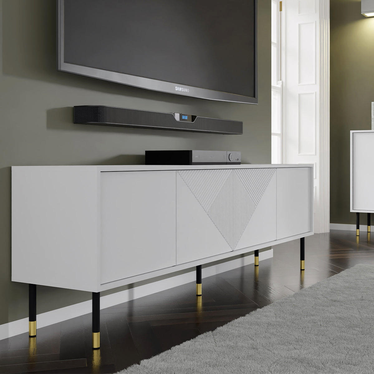 TV ORMARIĆ Aglaé Bijeli - bijela, drvni materijal (180/61/40cm) - Petits-meubles