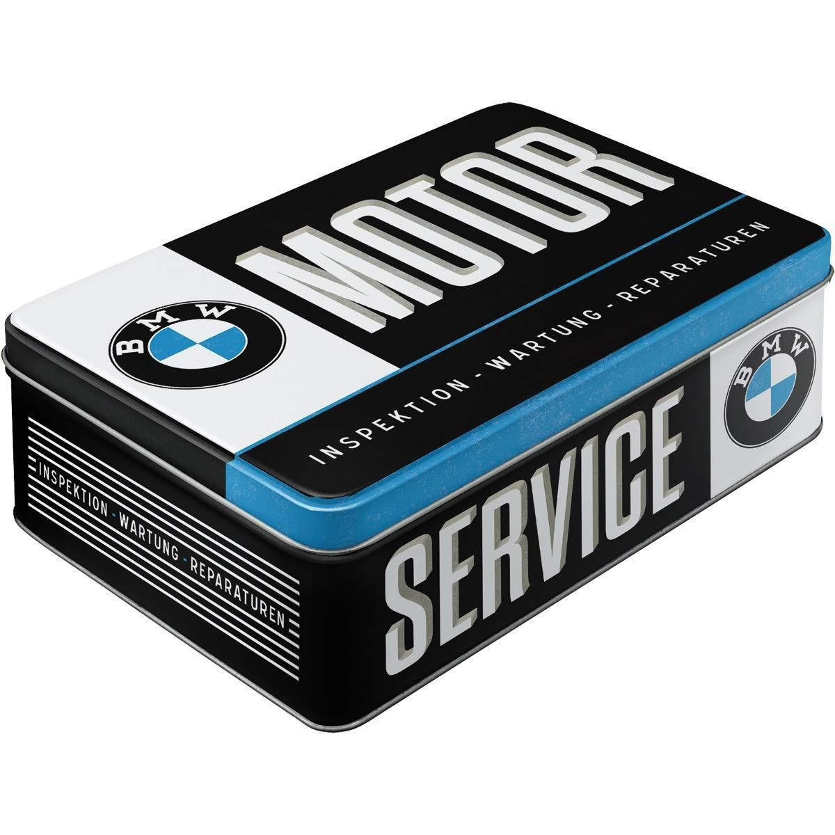 VORRATSDOSE flach BMW Service - Multicolor, Metall (23/7/16cm) - Nostalgic-Art