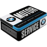 VORRATSDOSE flach BMW Service - Multicolor, Metall (23/7/16cm) - Nostalgic-Art