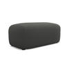 POUF Bouclé Stoff Grau - Schwarz/Graphitfarben, Kunststoff/Textil (92/40/48cm) - Makamii