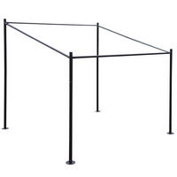 PERGOLA Gestell 284x310x295cm Schwarz - Schwarz, Metall (310/284/295cm) - BERLINLODGE
