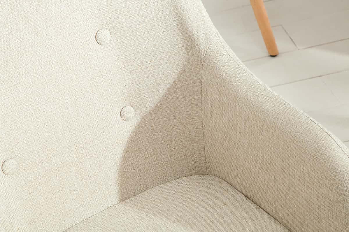 STUHL SCANDINAVIA MEISTERSTÜCK Strukturstoff Beige 85 cm - Beige/Braun, Holz/Textil (55/85/55cm) - riess-ambiente