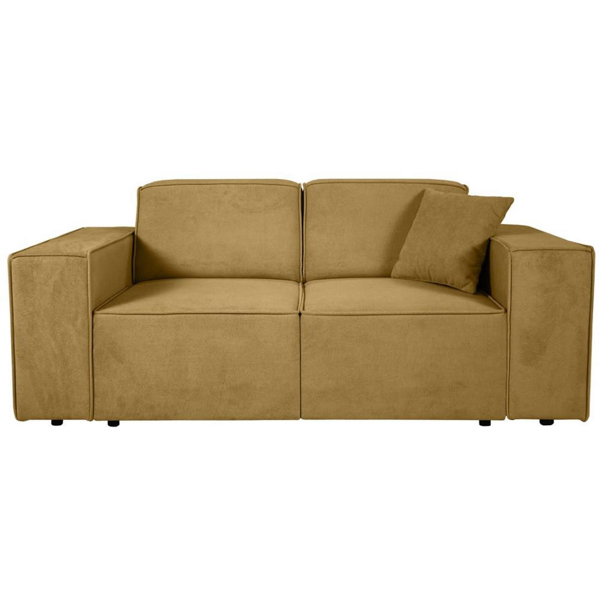 2-SITZER SOFA Pedro ohne Schlaffunktion gelb - Gelb/Schwarz, Textil (185/75/88cm) - Beautysofa