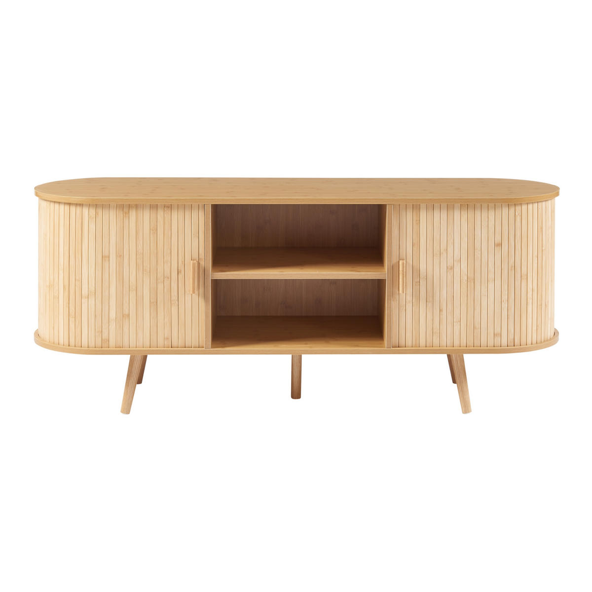 LOWBOARD Nordkapp - Naturfarben, Holz/Holzwerkstoff (140/56/40cm) - [en.casa]
