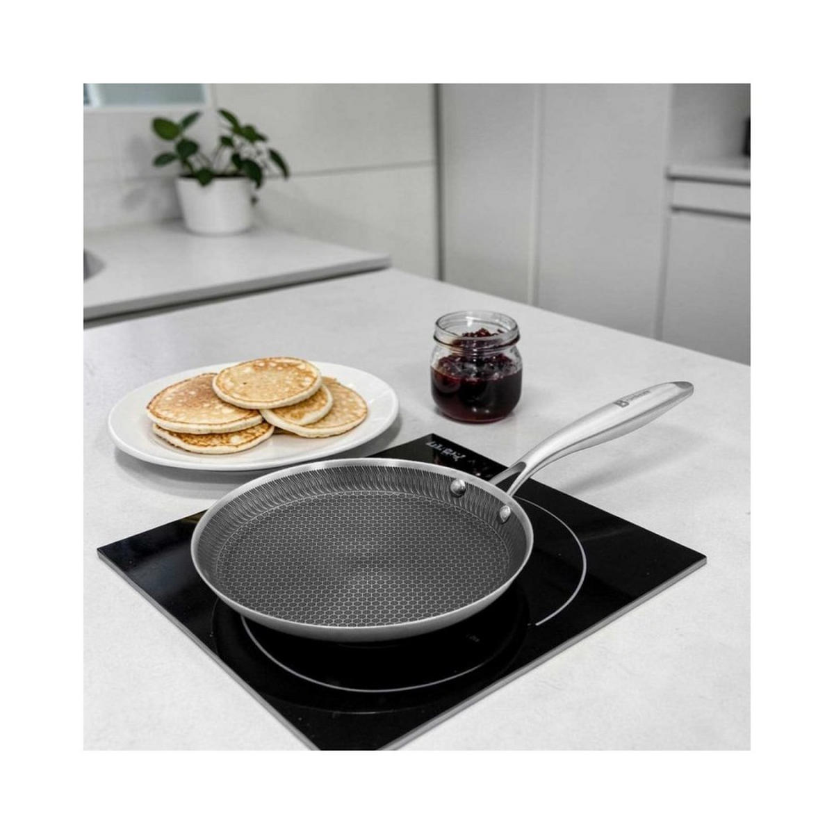 CRÊPEPFANNE Silber 48/28/2.2 cm 67596 - Silberfarben, Metall (28cm) - Brunbeste