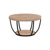 COUCHTISCH Arvina Goldkraft Eiche 80 x 80 cm - Honigeiche, Holzwerkstoff (80/80/44cm) - Vicco