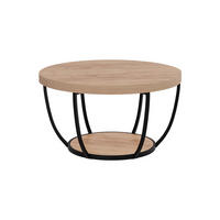 COUCHTISCH Arvina Goldkraft Eiche 80 x 80 cm - Honigeiche, Holzwerkstoff (80/80/44cm) - Vicco