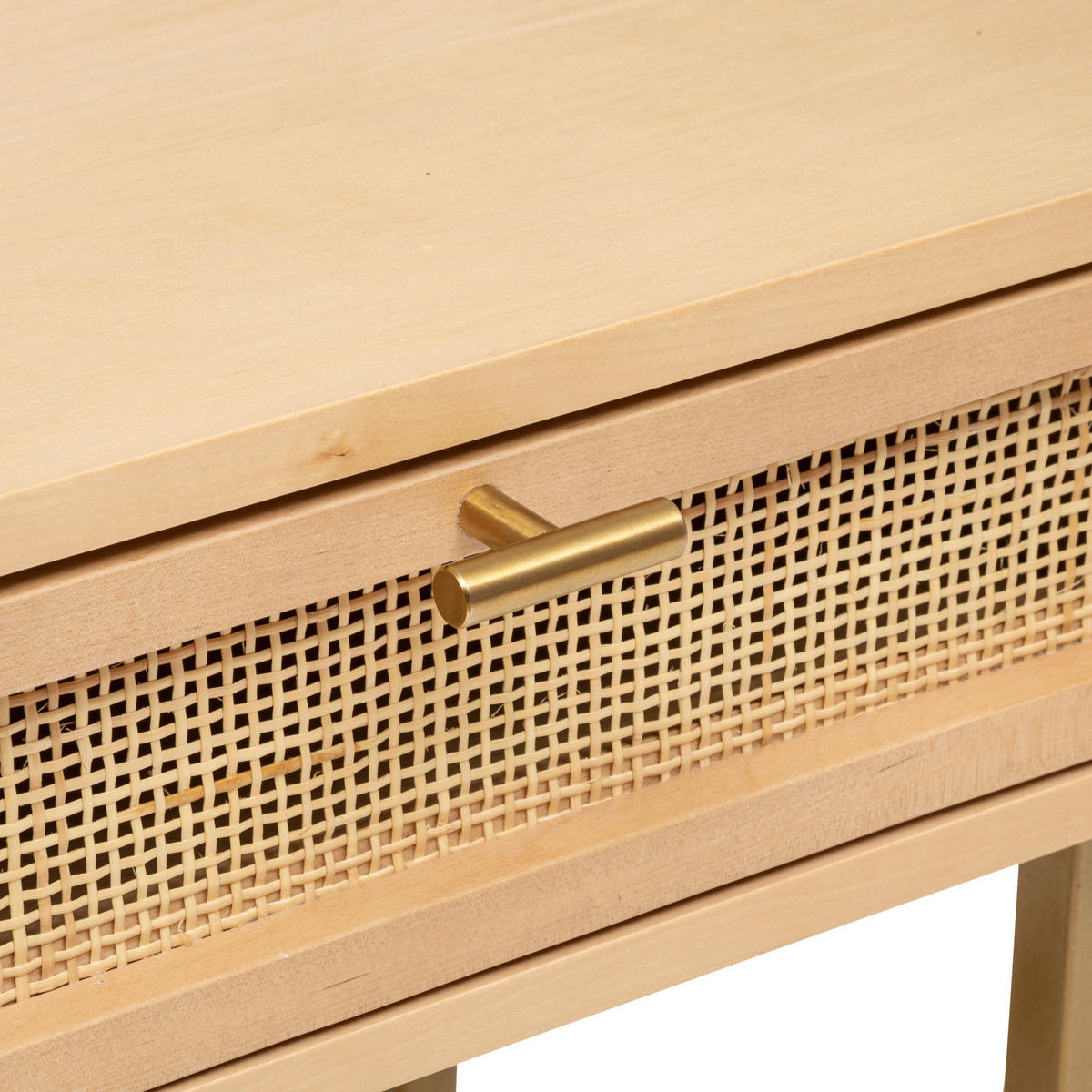 NACHTTISCH mit einer Schublade und Wiener Geflecht Rayo 45/35/50 cm - Braun, Holzwerkstoff (35/50/45cm) - Atmosphera Createur d´interieur