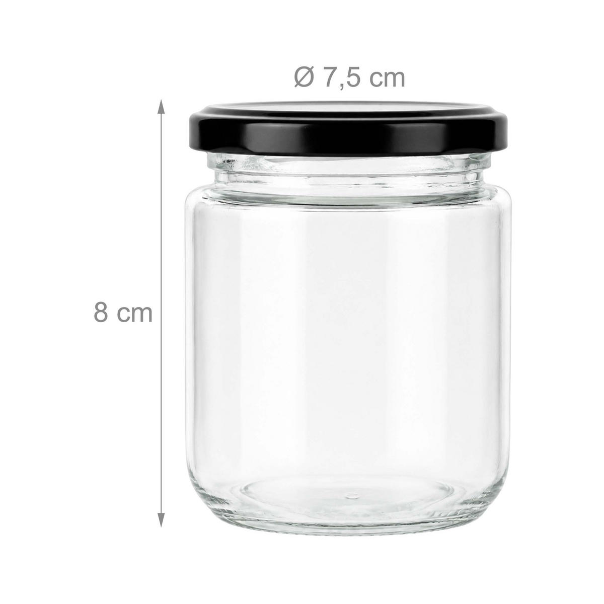 10 zavařovacích sklenic - průhledná, kov/sklo (0.2L) - Relaxdays