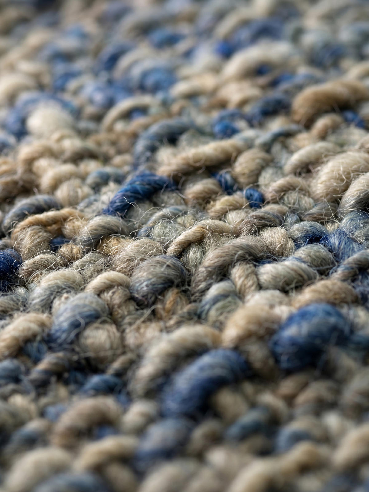 WOLLTEPPICH OTLEY, einfarbig, Blau, 160 x 230 cm - Blau, Textil (230/160cm) - KADIMA DESIGN