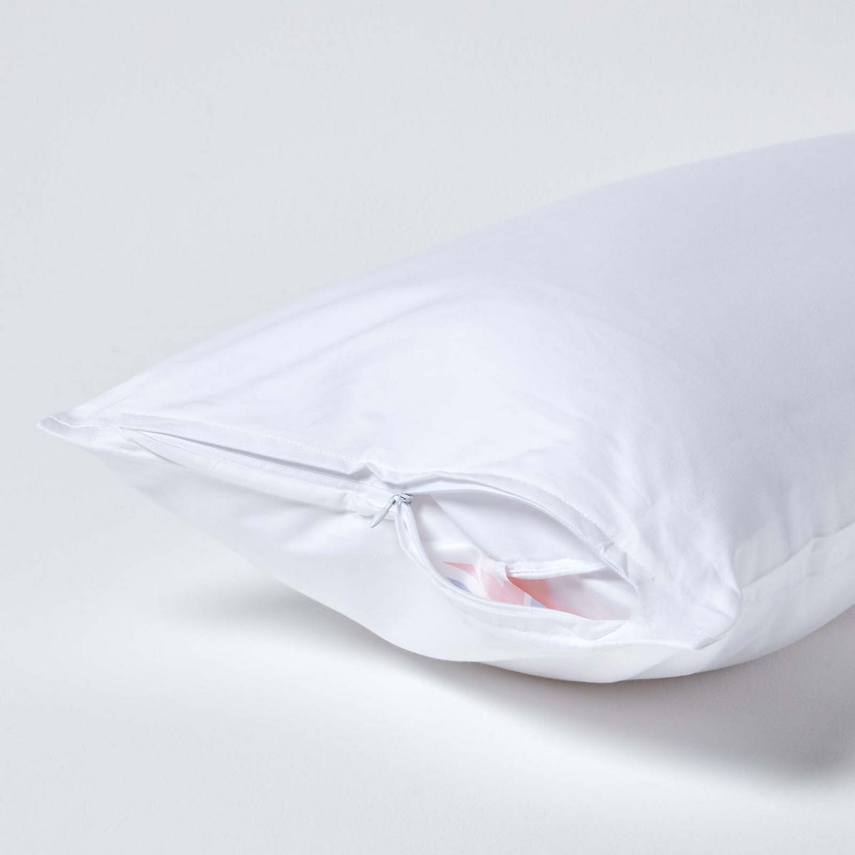 KISSENBEZUG Premium, Ägyptische Baumwolle, Fadendichte 1000 - Weiß, Textil (40/80cm) - Homescapes