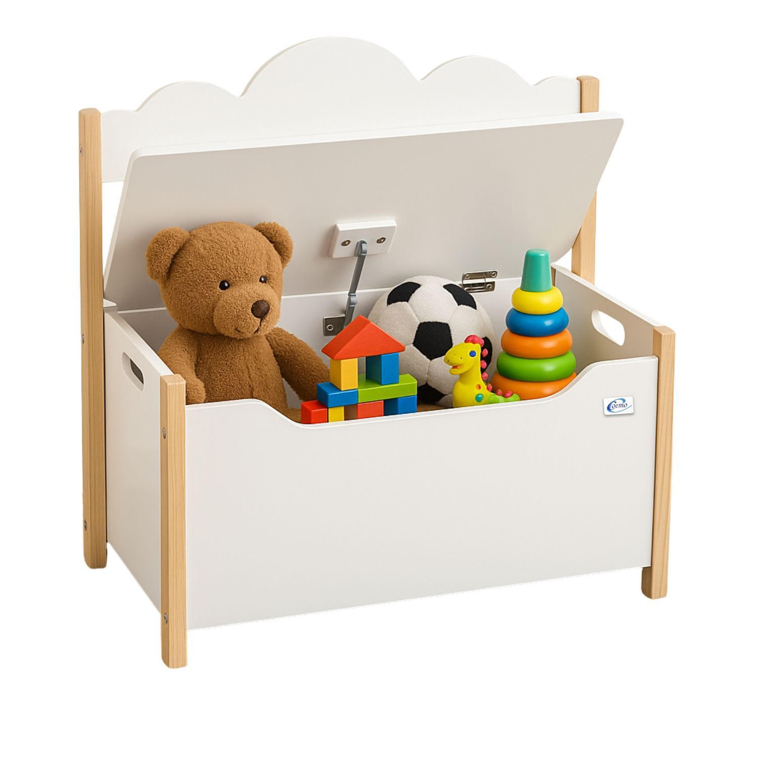 KINDERSITZBANK TRUDI Spielzeugtruhe in Weiß - Weiß, Holzwerkstoff (26/55/60cm) - Coemo