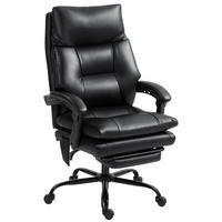 CHEFSESSEL DE-11869 mit aufblasbarer Lordosenstütze Schwarz - Schwarz, Metall (65/121/76cm) - ComfortXL