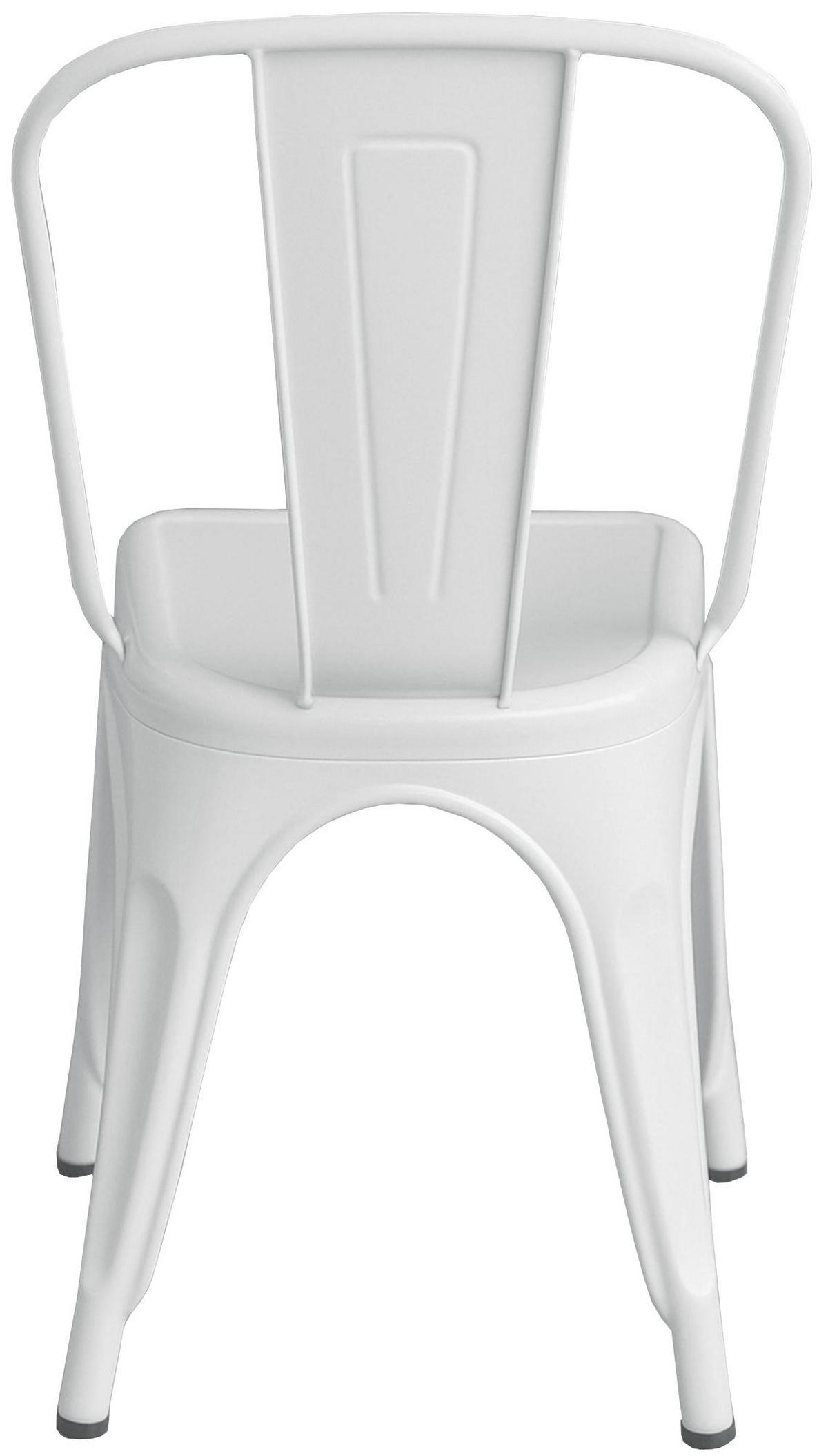 BESUCHERSTUHL Metall Weiß - Weiß, Metall (44/89/48cm) - CLP