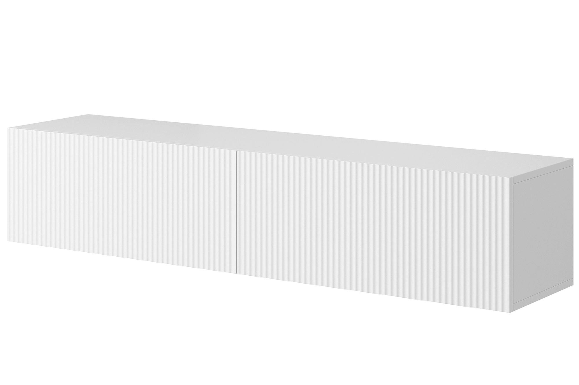 TV-HÄNGEBOARD Veldio mit gefräster Front Weiß 140 cm - Weiß, Holzwerkstoff (140/28.5/31.6cm) - Selsey