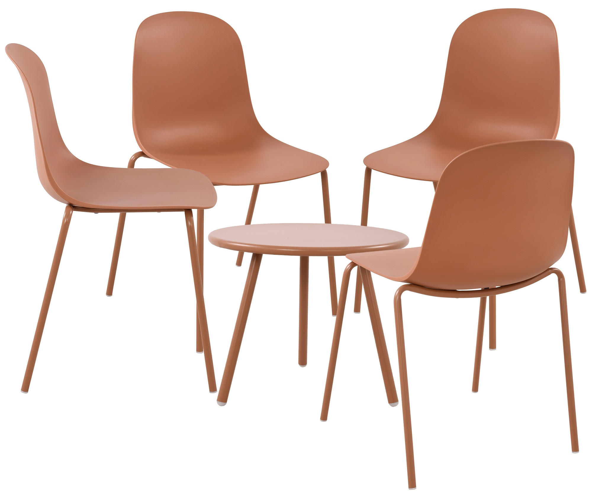 GARTENSITZGRUPPE Kunststoff Terracotta - Terracotta, Kunststoff - CLP