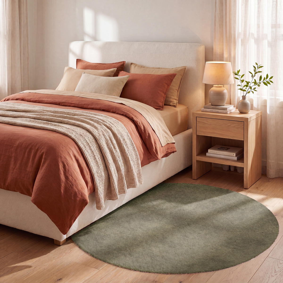 KOBERCE - Textúra - abstraktná - zelená - 120x120 cm - olivovozelená, textil/plast (120/0.4cm) - OnlyWow
