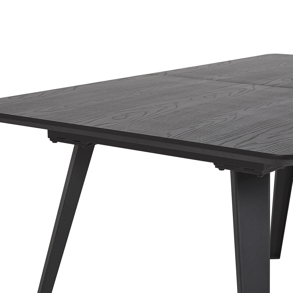 ESSTISCH 160-200/90/75 cm Schwarz Rechteckig Irvington - Schwarz, Holzwerkstoff (90/90/75cm) - Beliani