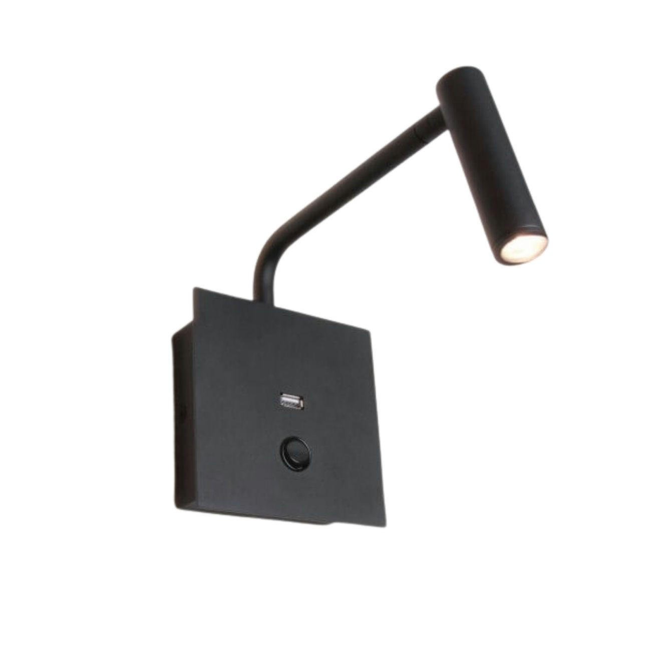 WANDLEUCHTE Miami, Schwarz, 12cm - Schwarz, Metall (23/12/12cm) - KOSILUM