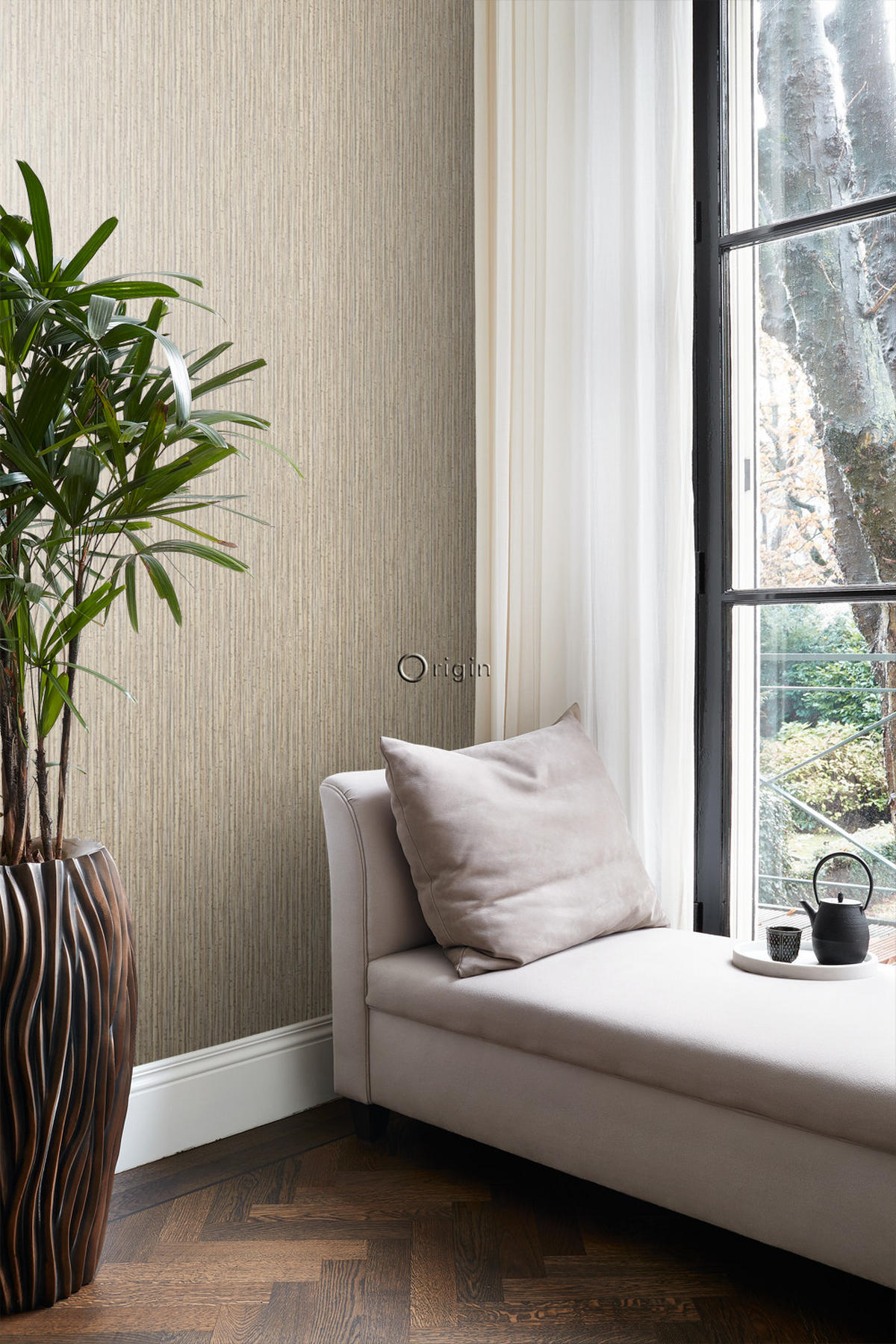 TAPETE Bambusmuster 53 cm x 10.05 m - Gelb, Papier (53/1000cm) - Origin Wallcoverings