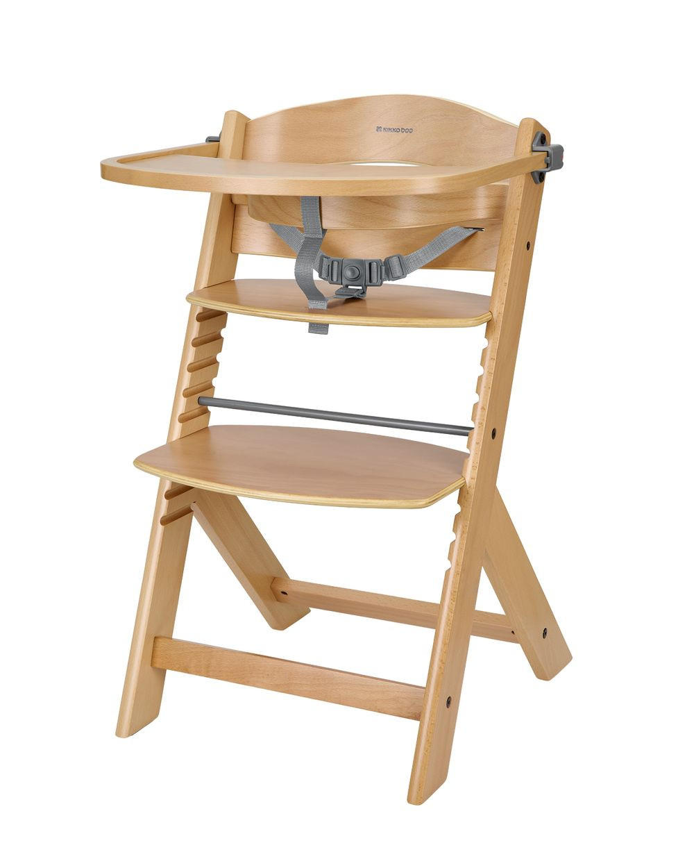 HOCHSTUHL Nordy braun Holz, verstellbarer Sitz, Sicherheitsgurt, skandinavisches Design - Braun, Metall (44/79/49cm) - Kikka boo