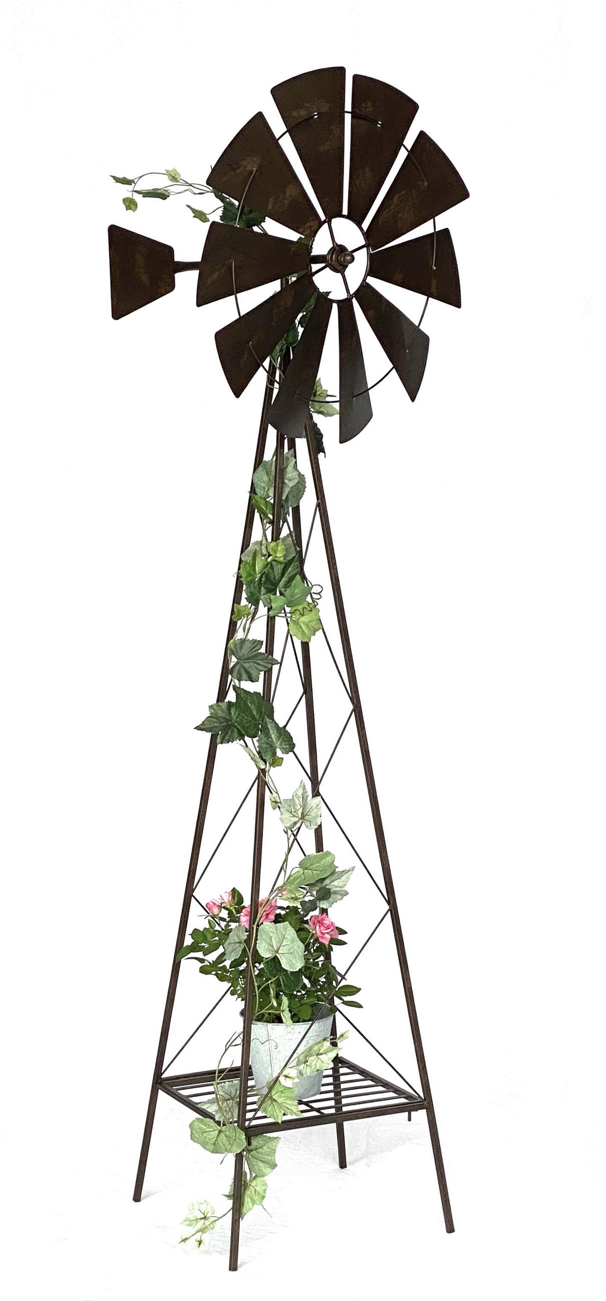 WINDRAD kugelgelagert Metall Braun 170 cm 96019 - Braun, Metall (36.5/172.5/33.5cm) - DanDiBo